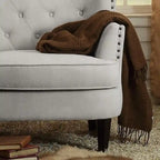 Velvet / Linen 30 Wide Tufted Wingback Accent Chair