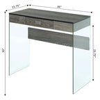 1 Drawer Glass 36 Desk