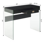 1 Drawer Glass 36 Desk