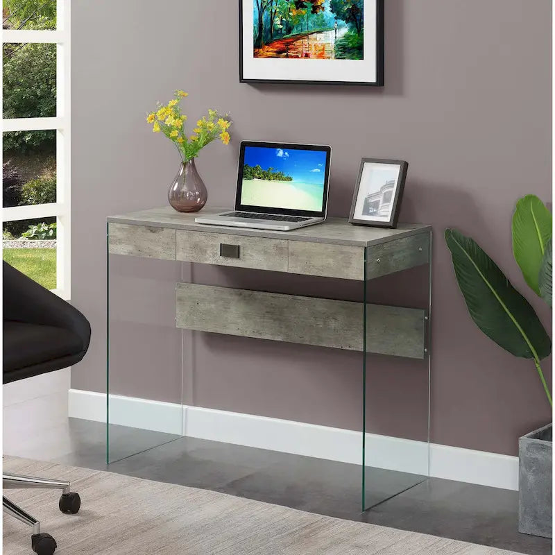 1 Drawer Glass 36 Desk