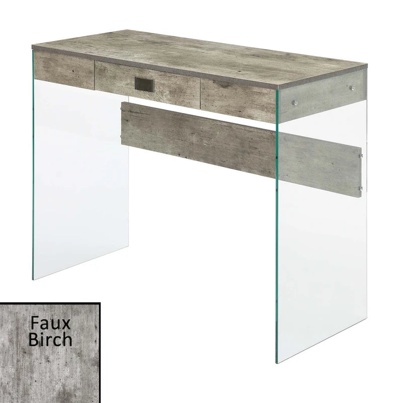 1 Drawer Glass 36 Desk