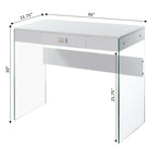 1 Drawer Glass 36 Desk