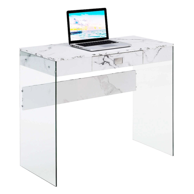 1 Drawer Glass 36 Desk