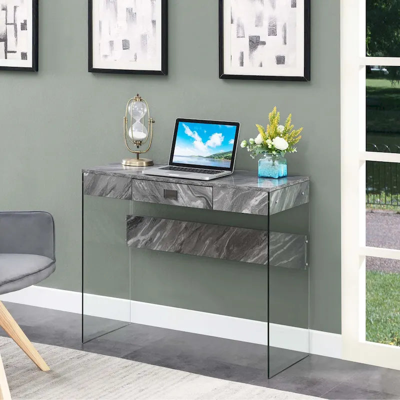 1 Drawer Glass 36 Desk