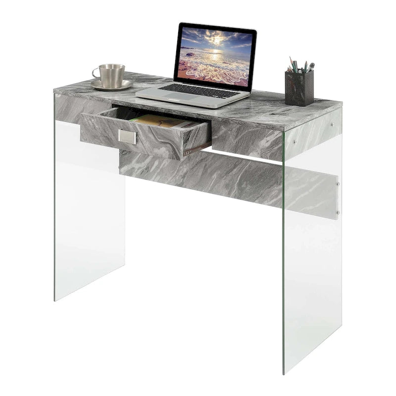 1 Drawer Glass 36 Desk