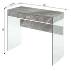 1 Drawer Glass 36 Desk