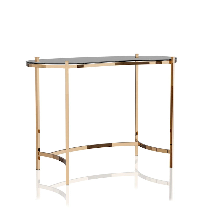 Modern Gold 44-inch Glass Computer Desk