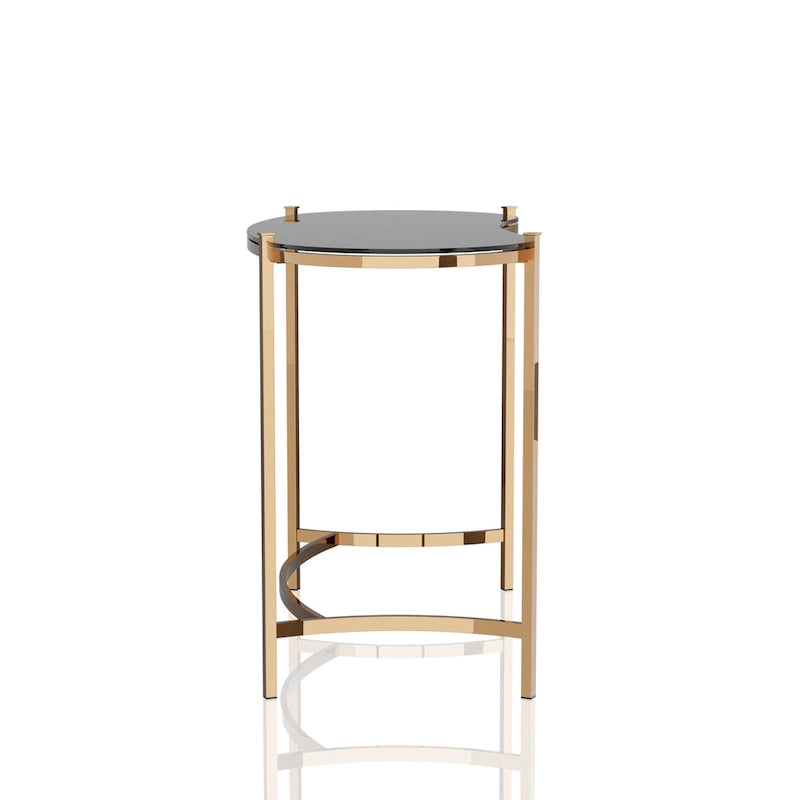 Modern Gold 44-inch Glass Computer Desk