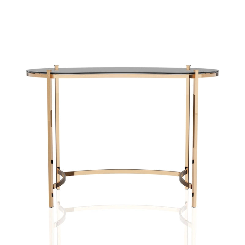 Modern Gold 44-inch Glass Computer Desk