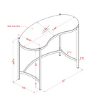 Modern Gold 44-inch Glass Computer Desk