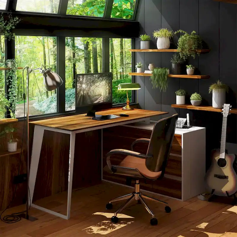54.3 Office Computer Desk Corner Desk Reversible Cabinet