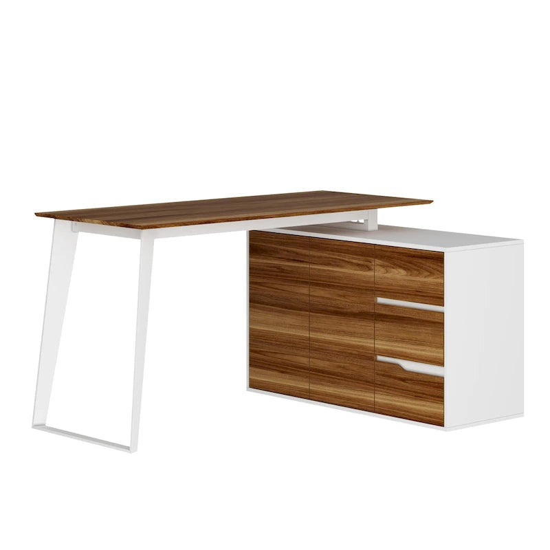 54.3 Office Computer Desk Corner Desk Reversible Cabinet