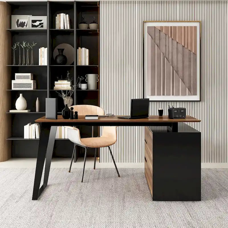 54.3 Office Computer Desk Corner Desk Reversible Cabinet