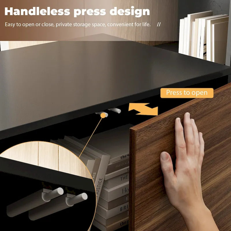 54.3 Office Computer Desk Corner Desk Reversible Cabinet