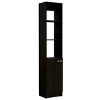 Linen Cabinet with 3 Open Shelves, 2 Inner Shelves and Door