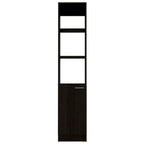 Linen Cabinet with 3 Open Shelves, 2 Inner Shelves and Door