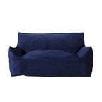 Velveteen 2 Seater Oversized Bean Bag Chair with Armrests