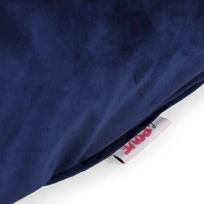 Velveteen 2 Seater Oversized Bean Bag Chair with Armrests