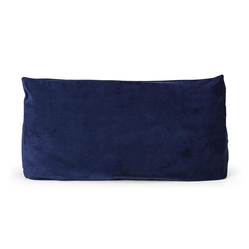 Velveteen 2 Seater Oversized Bean Bag Chair with Armrests