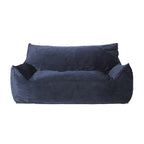 Velveteen 2 Seater Oversized Bean Bag Chair with Armrests