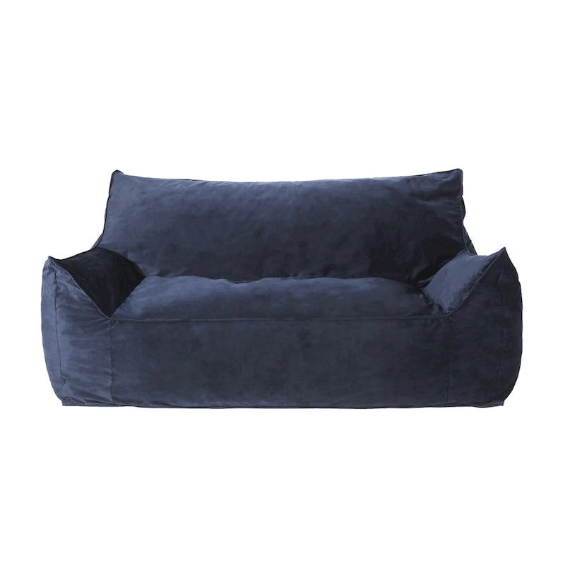 Velveteen 2 Seater Oversized Bean Bag Chair with Armrests