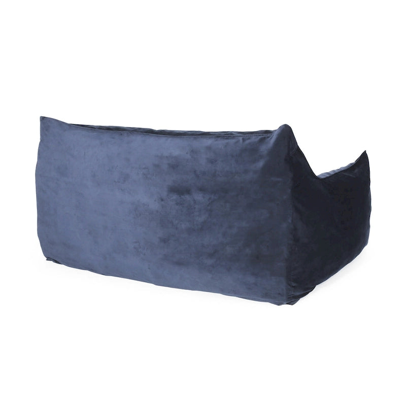 Velveteen 2 Seater Oversized Bean Bag Chair with Armrests