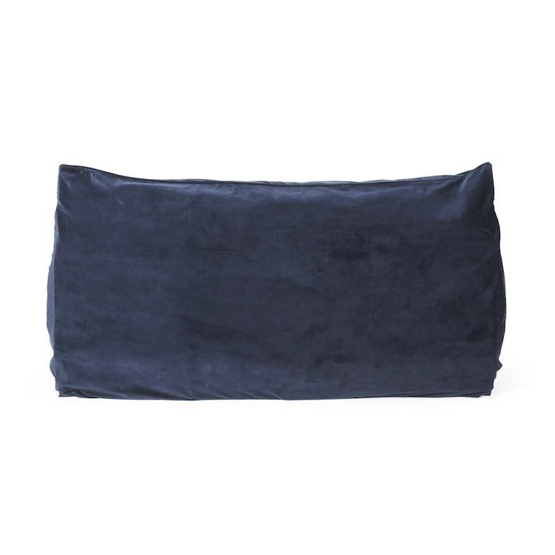 Velveteen 2 Seater Oversized Bean Bag Chair with Armrests