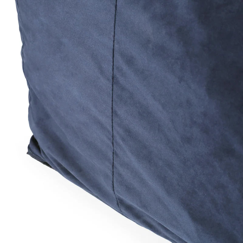 Velveteen 2 Seater Oversized Bean Bag Chair with Armrests