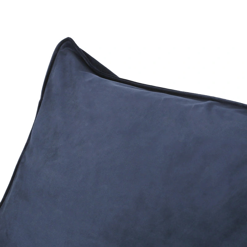 Velveteen 2 Seater Oversized Bean Bag Chair with Armrests