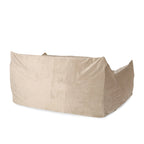 Velveteen 2 Seater Oversized Bean Bag Chair with Armrests