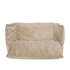 Velveteen 2 Seater Oversized Bean Bag Chair with Armrests