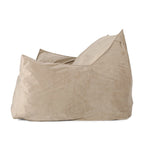 Velveteen 2 Seater Oversized Bean Bag Chair with Armrests