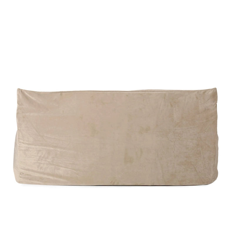 Velveteen 2 Seater Oversized Bean Bag Chair with Armrests