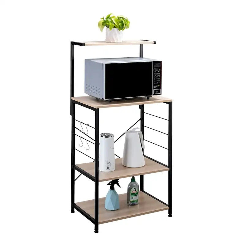 4 Tier Wooden Kitchen Shelf Baker's Rack