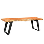 Handmade Live Edge Acacia Wood Bench (India)