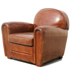 Genuine Leather Club Chair, Brown