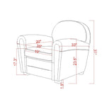 Genuine Leather Club Chair, Brown