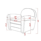 Genuine Leather Club Chair, Brown
