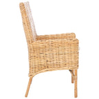 Coastal Rattan Accent Chair with Cushion - 18.5 W x 22.8 L x 38.2 H - 19Wx23Dx38H