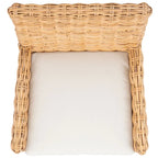 Coastal Rattan Accent Chair with Cushion - 18.5 W x 22.8 L x 38.2 H - 19Wx23Dx38H
