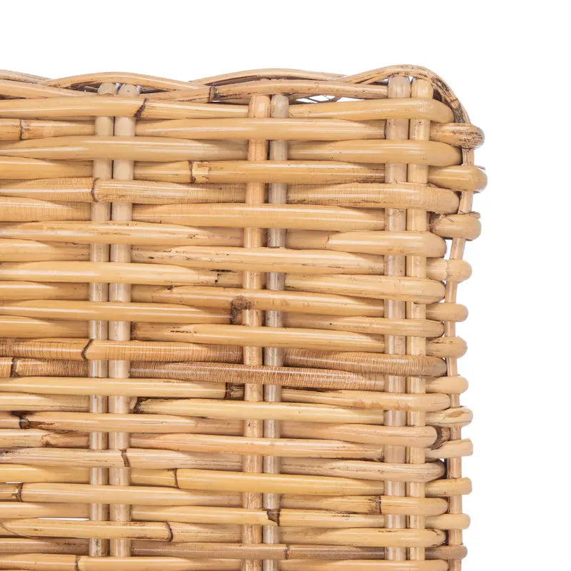 Coastal Rattan Accent Chair with Cushion - 18.5 W x 22.8 L x 38.2 H - 19Wx23Dx38H