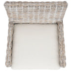 Coastal Rattan Accent Chair with Cushion - 18.5 W x 22.8 L x 38.2 H - 19Wx23Dx38H