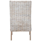 Coastal Rattan Accent Chair with Cushion - 18.5 W x 22.8 L x 38.2 H - 19Wx23Dx38H
