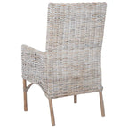 Coastal Rattan Accent Chair with Cushion - 18.5 W x 22.8 L x 38.2 H - 19Wx23Dx38H