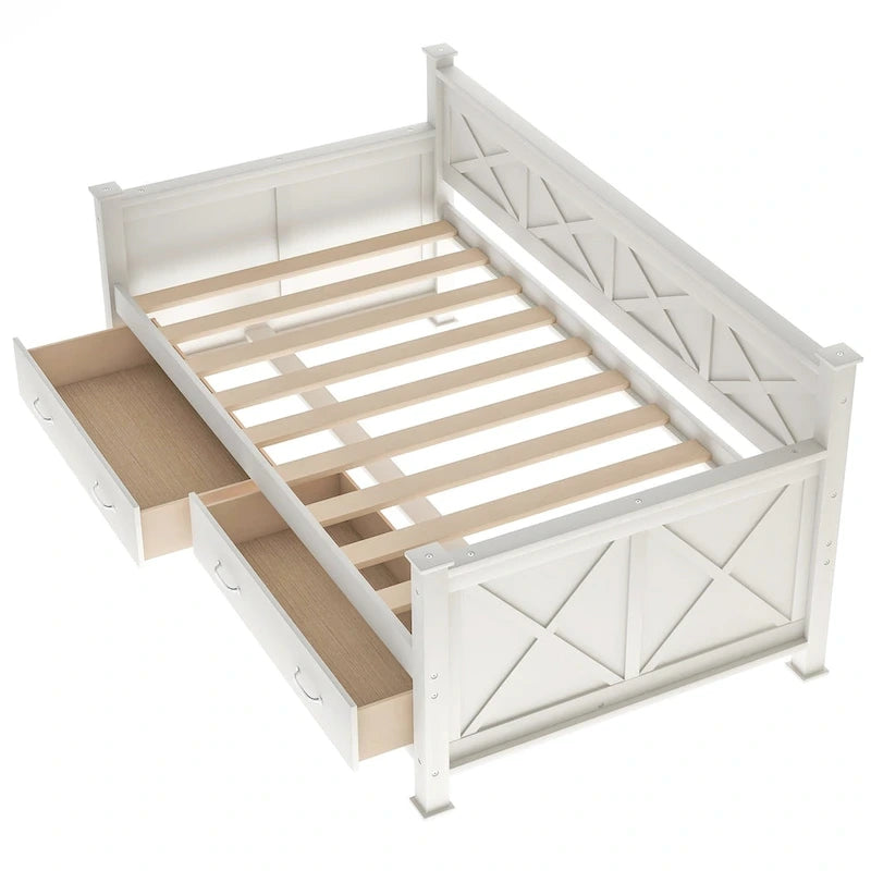 Twin Size Wooden Modern and Rustic Casual Style Daybed