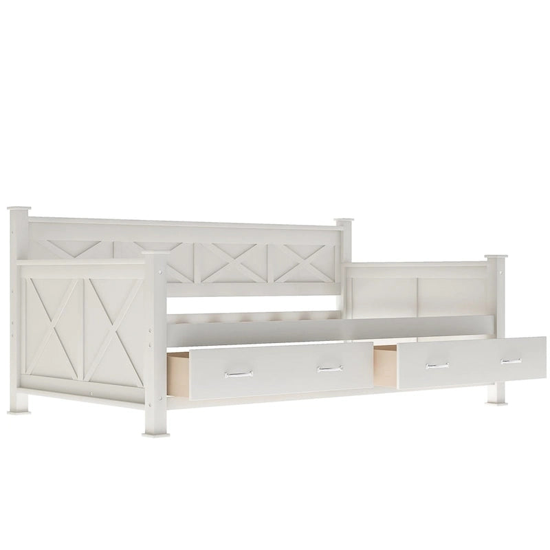 Twin Size Wooden Modern and Rustic Casual Style Daybed
