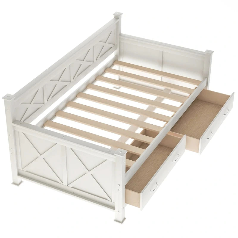 Twin Size Wooden Modern and Rustic Casual Style Daybed