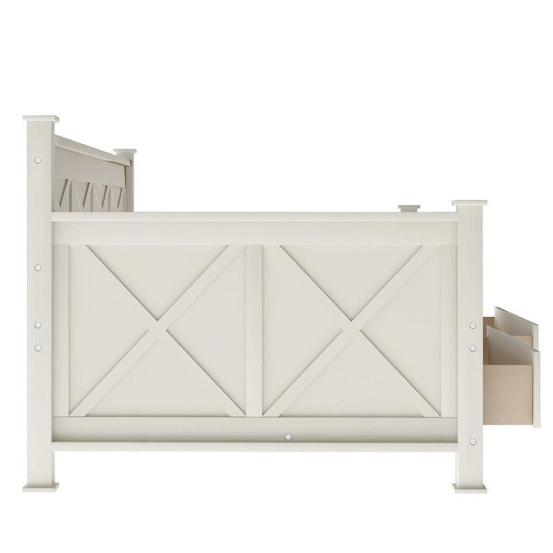 Twin Size Wooden Modern and Rustic Casual Style Daybed