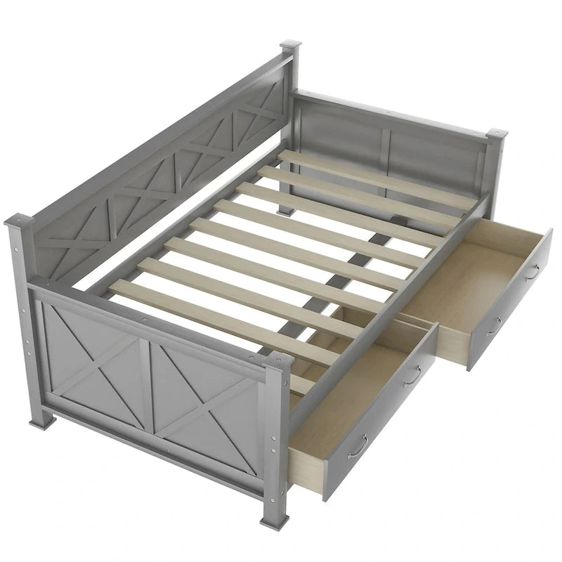 Twin Size Wooden Modern and Rustic Casual Style Daybed