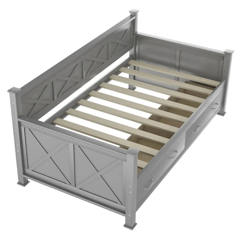 Twin Size Wooden Modern and Rustic Casual Style Daybed